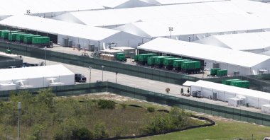 An aerial view shows &quot;Alligator Alcatraz&quot; ICE detention center at Dade-Collier Training and Transition Airport in Ochopee, Florida, U.S. July 24, 2025. (Reuters Photo)