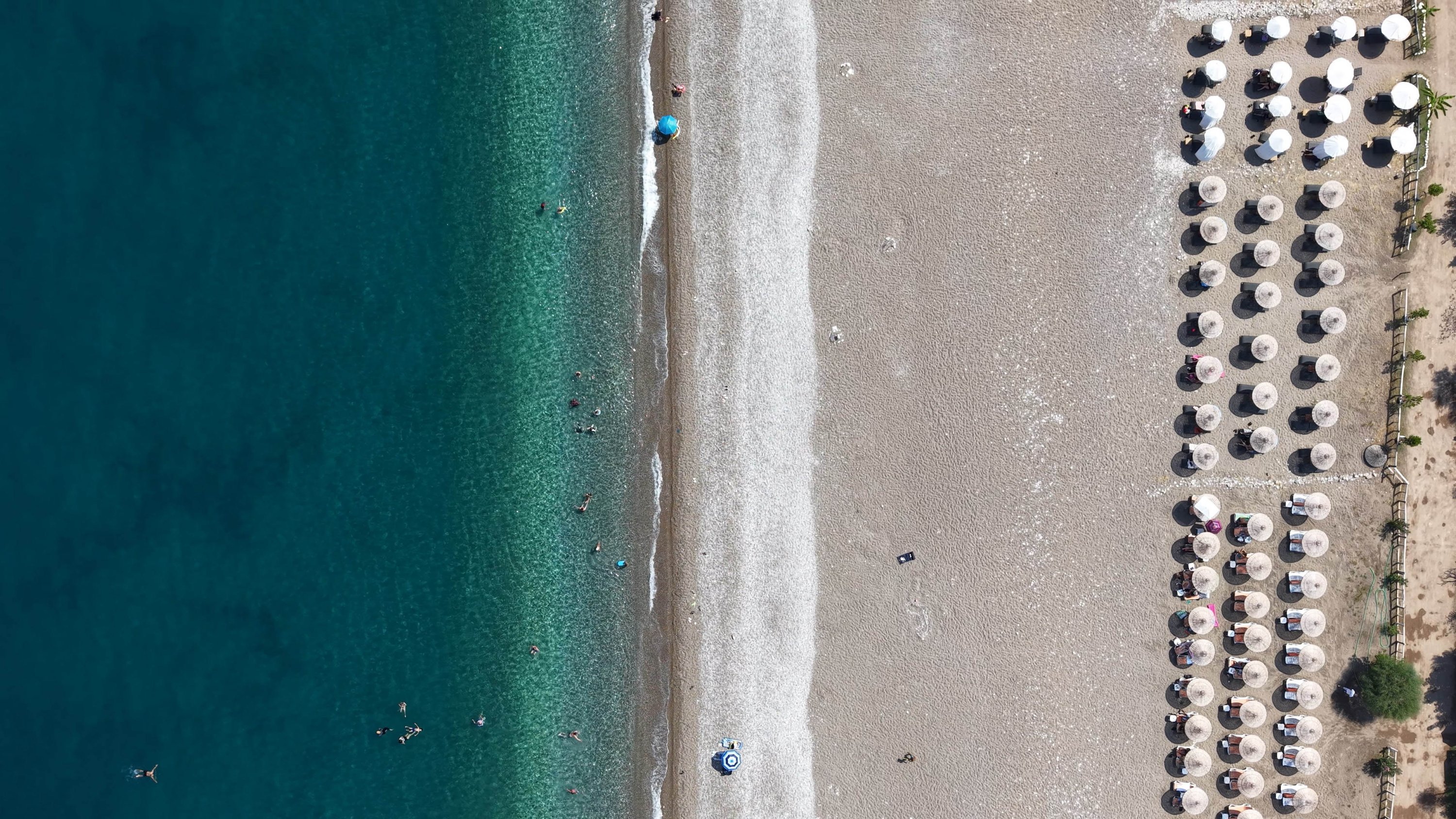 The crystal-clear waters of Çıralı, Türkiye. (DHA Photo)