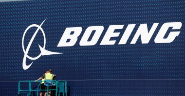 A Boeing logo is seen before the opening of the 55th International Paris Airshow, Paris, France, June 13, 2025. (Reuters Photo)