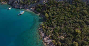 A view of a peaceful cove, Çıralı, Türkiye. (DHA Photo)