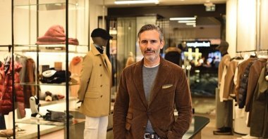 Marco Baldassari, co-founder and creative director of the Men’s Collection at Eleventy, poses for the camera. (Courtesy of Idil Demirel)