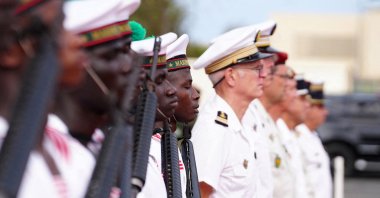 Soldiers from the Senegalese Navy and French officers attend a ceremony where the last major French military facility was handed over to the Senegalese authorities at the Geille French military camp, Ouakam, Dakar, Senegal, July 17, 2025. (Reuters Photo)