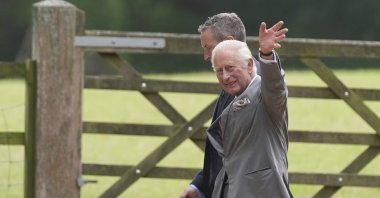 Britain&#039;s King Charles III leaves following a Sunday church service at St Mary Magdalene Church in Sandringham, England, July 27, 2025. (AP Photo)