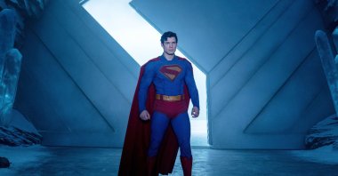 This image released by Warner Bros. Pictures shows David Corenswet in a scene from "Superman." (AP Photo)