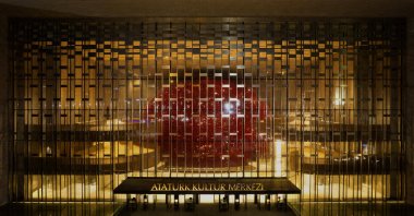 An exterior view of the Atatürk Cultural Center (AKM), Istanbul, Türkiye, Oct. 19, 2021. (AA Photo)