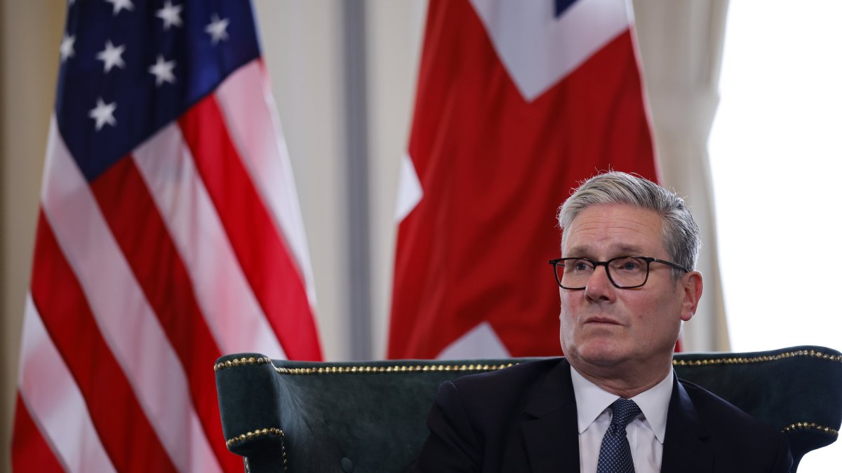 British Prime Minister Keir Starmer looks on during a meeting with US President Trump at the Trump Turnberry golf resort in Turnberry, Scotland, Britain, 28 July 2025. (EPA Photo)