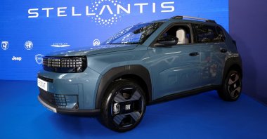 A Fiat Panda is on display, Kragujevac, Serbia, July 22, 2024. (Reuters Photo)