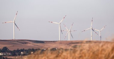 Wind turbines operate on a wind farm, Istanbul, Türkiye, June 17, 2025. (EPA Photo)