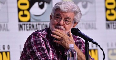 U.S. filmmaker George Lucas speaks at the Lucas Museum panel during Comic-Con, California, U.S., July 27, 2025. (AFP Photo)