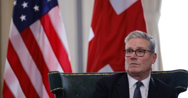 British Prime Minister Keir Starmer looks on during a meeting with US President Trump at the Trump Turnberry golf resort in Turnberry, Scotland, Britain, 28 July 2025. (EPA Photo)