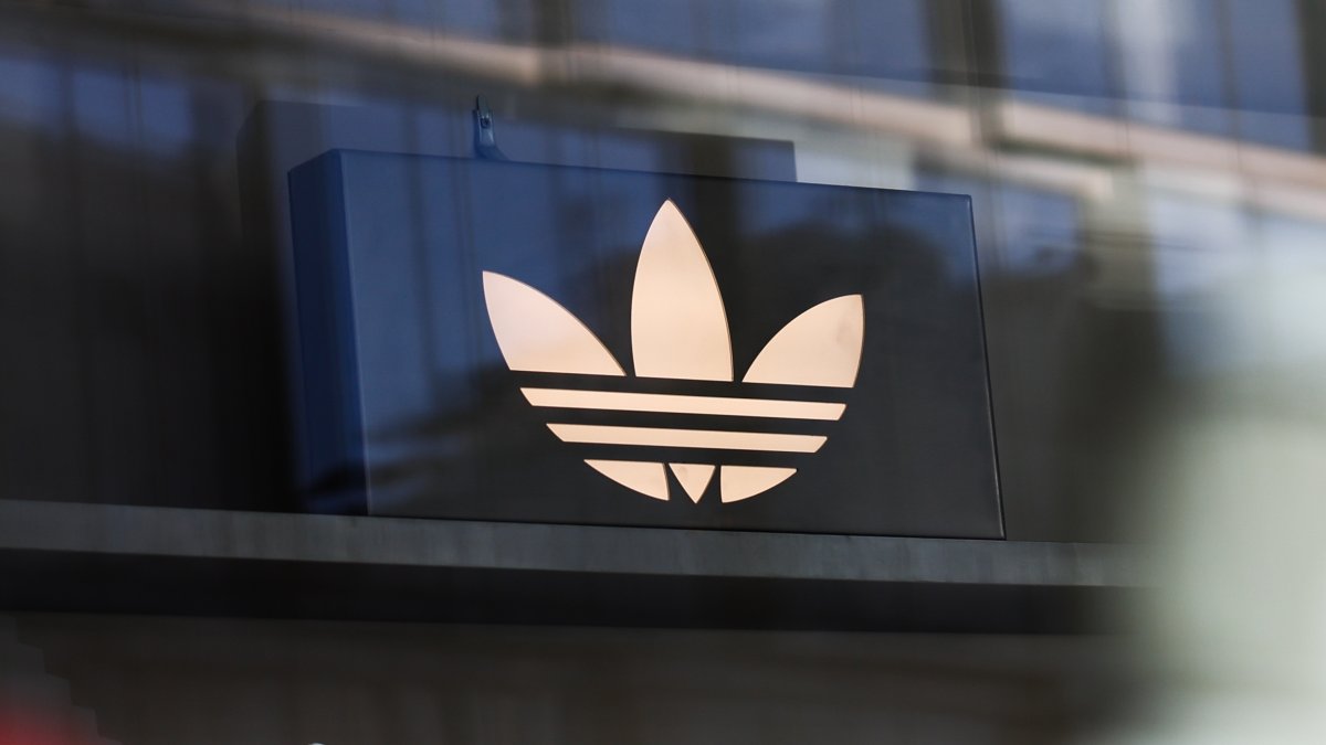 The Adidas logo is seen at a store in Warsaw, Poland, April 3, 2025. (Reuters Photo)