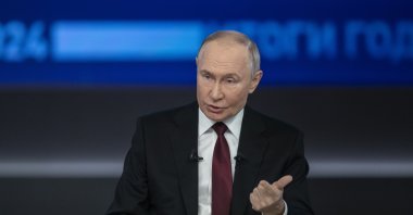 Russian President Vladimir Putin speaks during his annual press conference, Moscow, Russia, Dec. 19, 2024. (DHA Photo)