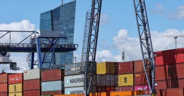 An exterior view of the European Central Bank (ECB) in Frankfurt am Main, Germany, July 22, 2025. (EPA Photo)