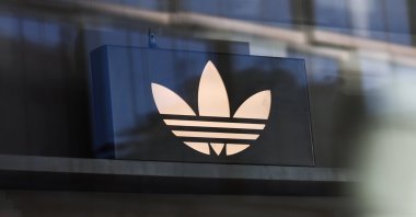 The Adidas logo is seen at a store in Warsaw, Poland, April 3, 2025. (Reuters Photo)