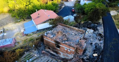 Aerial footage shows one of the burned areas caused by forest fires in Karabük, Türkiye, July 30, 2025. (AA Photo) 