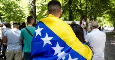 People attend the National Commemoration of the Srebrenica Genocide, The Hague, Netherlands, July 11, 2025. (EPA Photo)