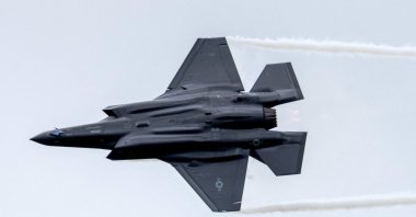 A Lockheed Martin F-35 fighter jet performs during the International Aerospace Exhibition ILA on the opening day at Schoenefeld Airport, Berlin, Germany June 5, 2024. (Reuters Photo)