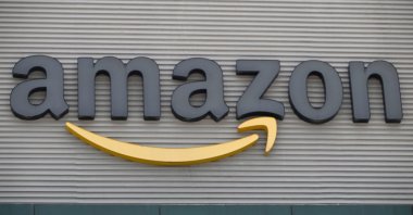 The logo of U.S. online retail giant Amazon is pictured at Amazon Mex3 distribution center in Tepotzotlan, Mexico, May 22, 2025. (AFP Photo)