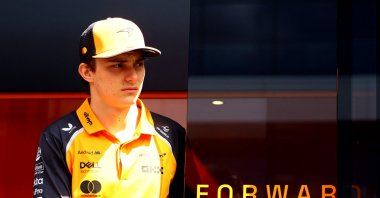 McLaren&#039;s Oscar Piastri ahead of the Hungarian Grand Prix practice, Hungaroring, Budapest, Hungary, Aug. 1, 2025. (Reuters Photo)