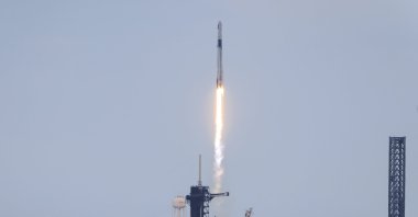 The SpaceX Dragon spacecraft on a Falcon 9 rocket, carrying the NASA Crew 11 mission, lifts off from Launch Complex 39A at Kennedy Space Center in Florida, Aug. 1, 2025. (EPA Photo)