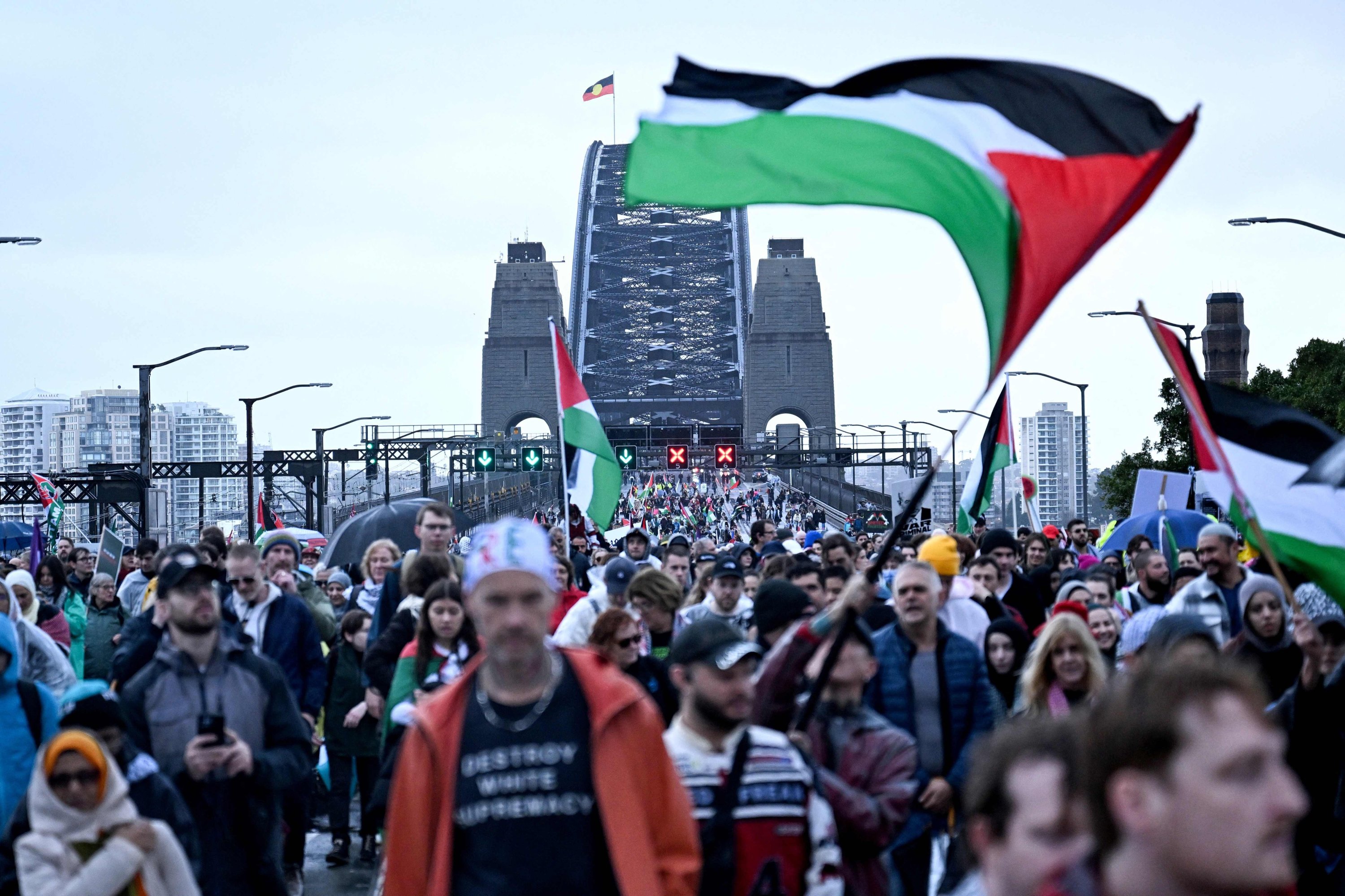 Iconic Sydney Harbour Bridge witnesses massive pro-Palestinian march