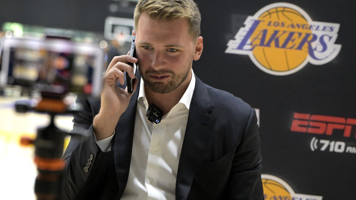 LA Lakers Luka Doncic appears during an interview in El Segundo, U.S., Aug 2, 2025. (Reuters Photo)