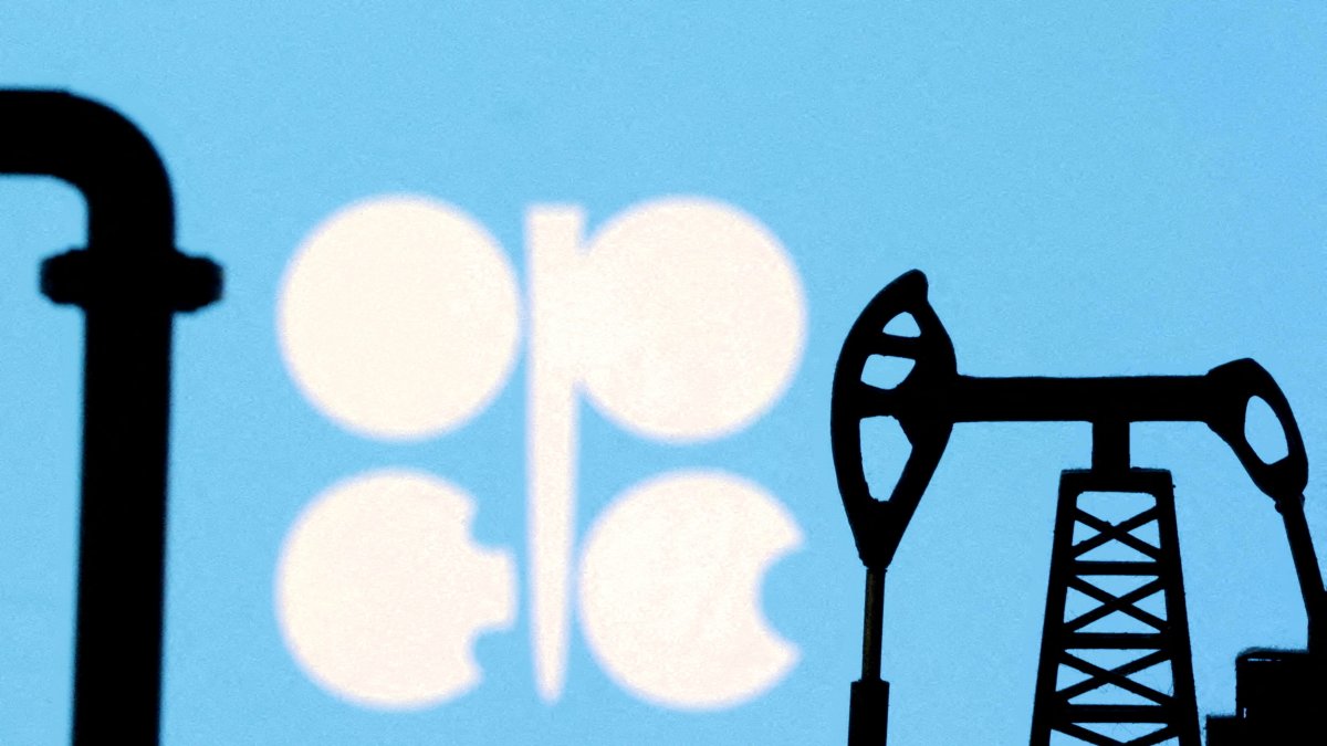 The OPEC logo is seen in this illustration created on Oct. 8, 2023. (Reuters Photo)