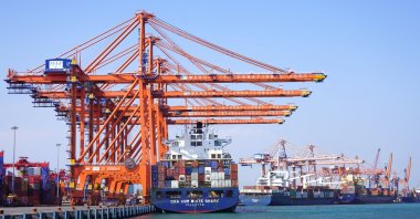 A general view of a port in Mersin, southern Türkiye, July 9, 2025. (AA Photo)