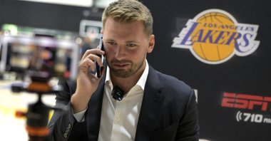 LA Lakers Luka Doncic appears during an interview in El Segundo, U.S., Aug 2, 2025. (Reuters Photo)
