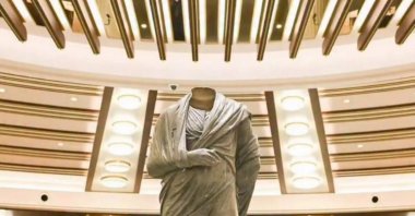 A bronze statue of Roman Emperor Marcus Aurelius will be exhibited on Aug. 6 at the Presidential Complex, Ankara, Türkiye, Aug. 3, 2025. (AA Photo)