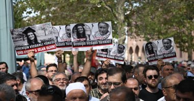 People protest the killing of Turkish American activist Ayşenur Ezgi Eygi in a rally organized by the Ankara Palestine Solidarity Platform, Ankara, Türkiye, Sept. 13, 2024. (AA Photo)