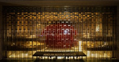 An exterior view of the Atatürk Cultural Center (AKM), Istanbul, Türkiye, Oct. 19, 2021. (AA Photo)
