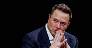 Elon Musk, CEO of SpaceX and Tesla, and owner of Twitter, gestures as he attends the Viva Technology conference, Paris, France, June 16, 2023. (Reuters Photo)