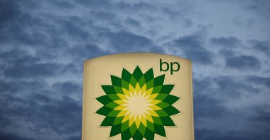The BP logo is seen at a petrol station in Pienkow, Poland, June 8, 2022. (Reuters Photo)