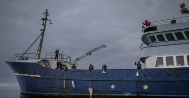 In this undated photo, scientists gather climate and marine data during Türkiye’s 5th Arctic expedition. (AA Photo)