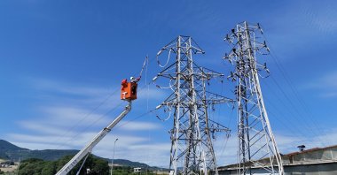An electricity transmission station is seen in the province of Sinop, northern Türkiye, Aug. 1, 2025. (AA Photo)