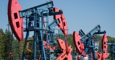 A view shows oil pump jacks outside Almetyevsk, in the Republic of Tatarstan, Russia, July 14, 2025. (Reuters Photo)