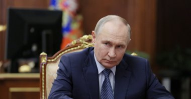 Russian President Vladimir Putin attends a meeting with Igor Shuvalov, chairman of the Russian state development corporation VEB.RF, at the Kremlin, Moscow, Russia, Aug. 5, 2025. (Reuters Photo)