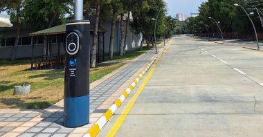 The “Smart Street Lighting” system begins operating on a street in the capital Ankara, Türkiye, Aug. 5, 2025. (AA Photo)