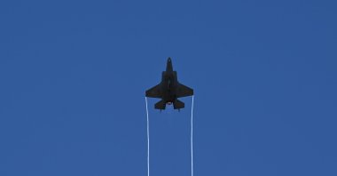 An Australian F-35 fighter jet in action during the firepower demonstration as part of the Talisman Sabre 2025 joint military exercise at the Shoalwater Bay Training Area near Rockhampton, Australia, July 14, 2025. (EPA Photo)