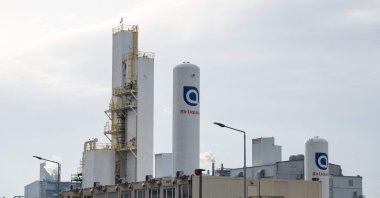An air separation unit of the Industrial Gases company Air Liquide is pictured at the BASF plant, Schwarzheide, Germany, Nov. 1, 2022. (AFP Photo)