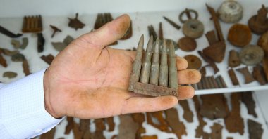 Ammunition and relics from the 1916-17 Ottoman-Russian War are preserved and displayed, Bingöl, Türkiye, Aug. 6, 2025. (AA Photo)
