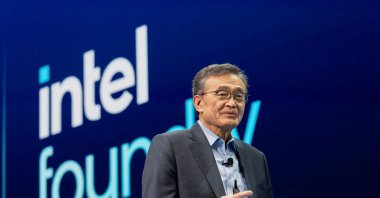 Intel's CEO Lip-Bu Tan speaks at the company's Annual Manufacturing Technology Conference in San Jose, California, U.S., April 29, 2025. (Reuters Photo)