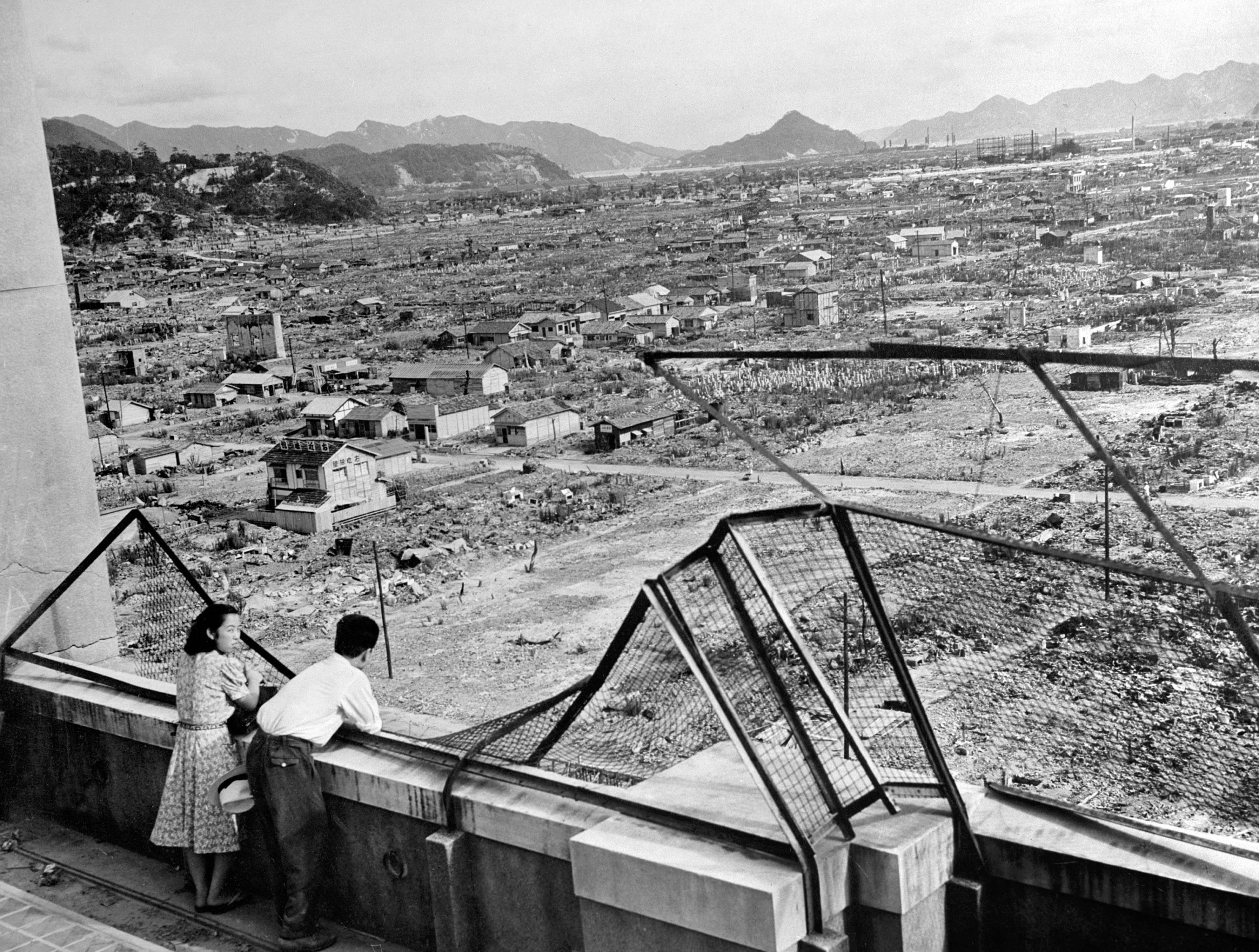 A view of the devastated city of Hiroshima in Japan, three years after the first atomic bomb was dropped on the population, Hiroshima, Japan, 1948. (AFP Photo)