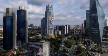 Skyscrapers are seen in the business and financial district of Levent, which comprises leading Turkish banks&#039; and companies&#039; headquarters, Istanbul, Türkiye, May 30, 2025. (Reuters Photo)