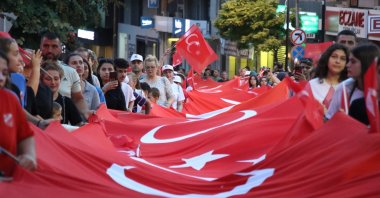 A march called “The Name of Victory is Türkiye” was held as part of the July 15 Democracy and National Unity Day events, Kırklareli, Türkiye, July 15, 2025. (AA Photo)