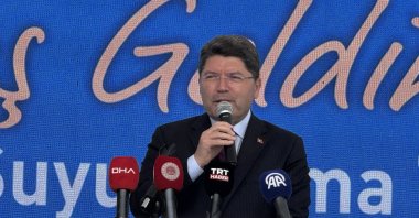 Justice Minister Yılmaz Tunç addresses an event in Bartın, northern Türkiye, Aug. 8, 2025. (DHA Photo) 