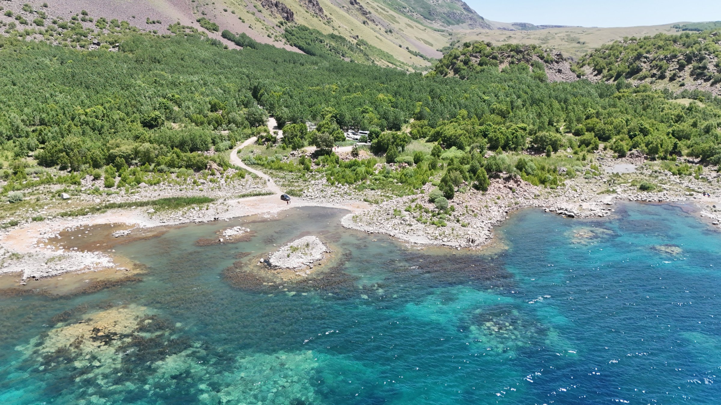 Aerial view of Nemrut Caldera, Bitlis, Türkiye, Aug. 10, 2025. (AA Photo)
