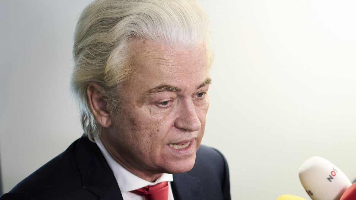 Far-right lawmaker Geert Wilders after pulling his party out of the four-party Dutch coalition in The Hague, Netherlands, Tuesday, June 3, 2025. (AP File Photo)