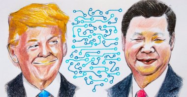 &quot;The technological rivalry between the U.S. and China extends far beyond algorithms and software: it reaches deep into mines, factories and supply chains.&quot; (Illustration by Erhan Yalvaç)